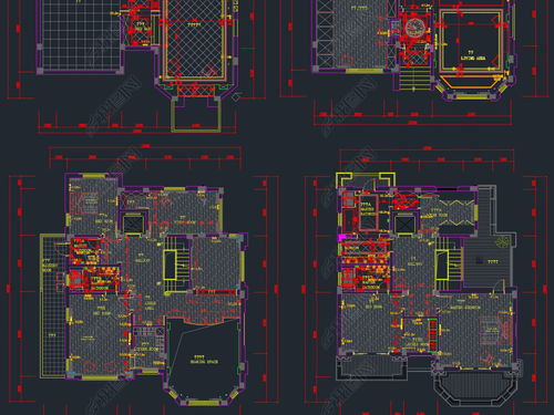 别墅精品豪华家装 装修设计施工图与效果图平面设计全解析